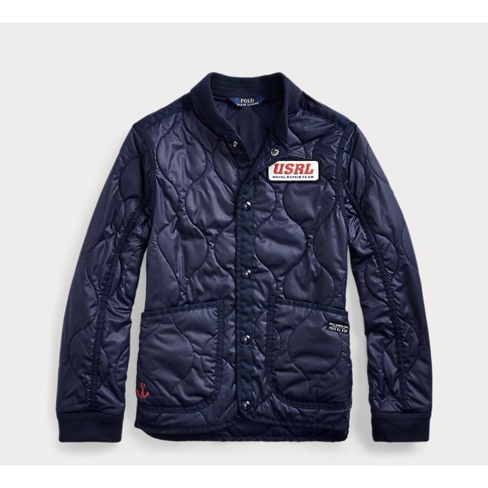 Polo Ralph Lauren | Boys USRL Naval Quilted Jacket Classic Navy Nautical- 16 Y